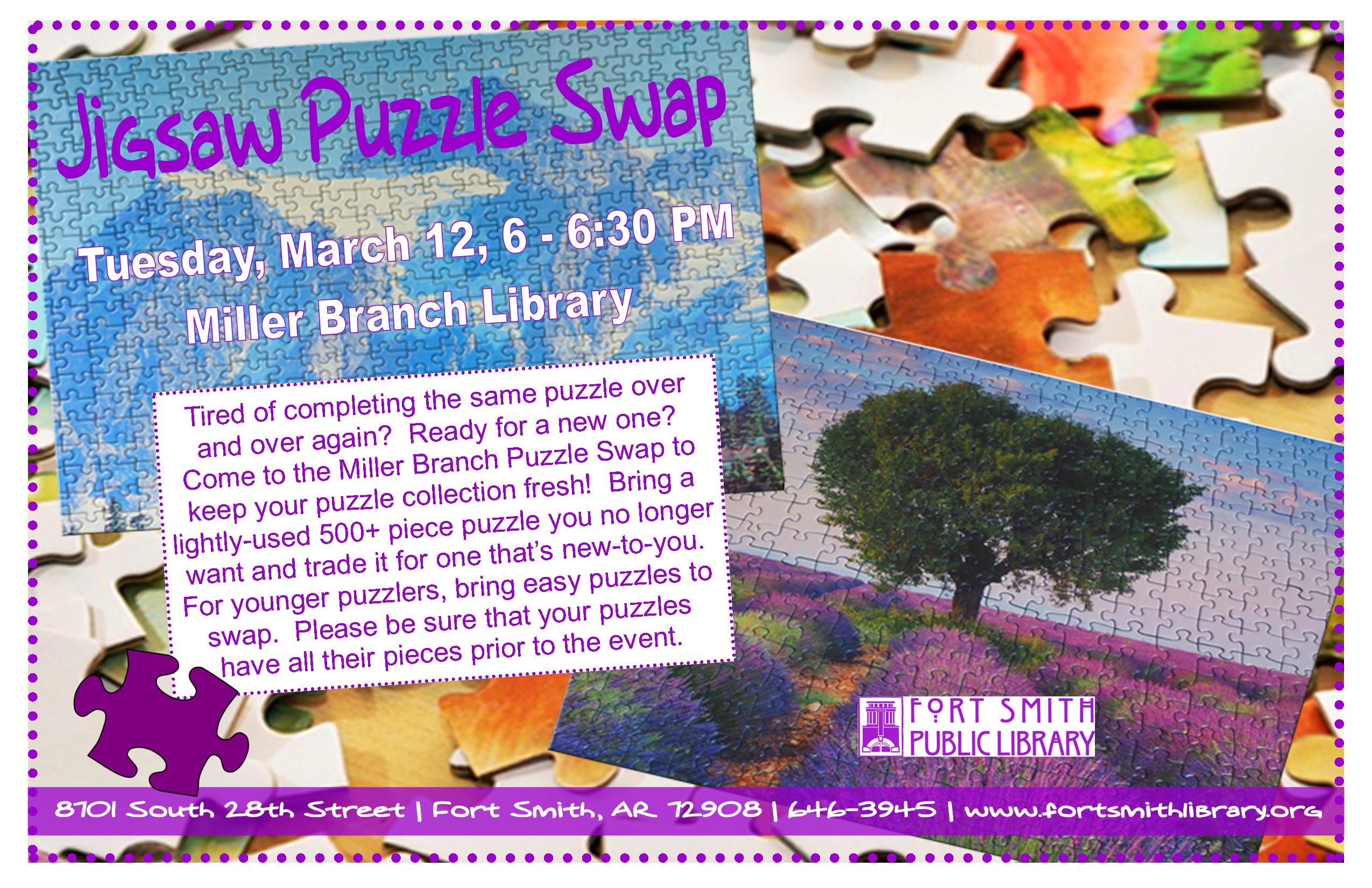 Jigsaw Puzzle Swap Fort Smith Public Library